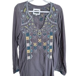 Johnny Was Biya Tunic Blouse Size Medium